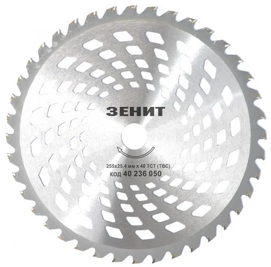 Диск для тримера 255х25,4мм 40 ТВС зубців Зенит (40236050)