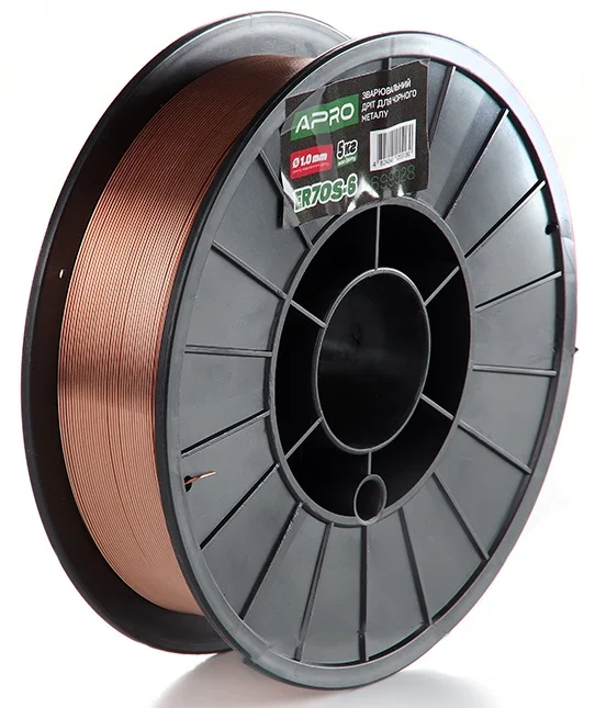 Зварювальний дріт 1,0мм 5кг п.б. Apro ER70S-6 (699928)