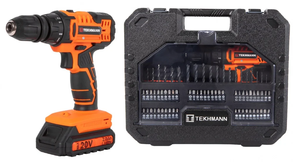 Шуруповерт акумуляторний Tekhmann TCD-18 S2 BS KIT (850978)