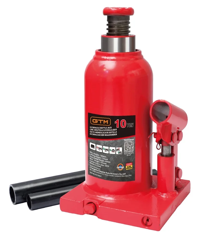 Домкрат гідравлічний пляшковий одноштоковий 10т GTM Т91004
