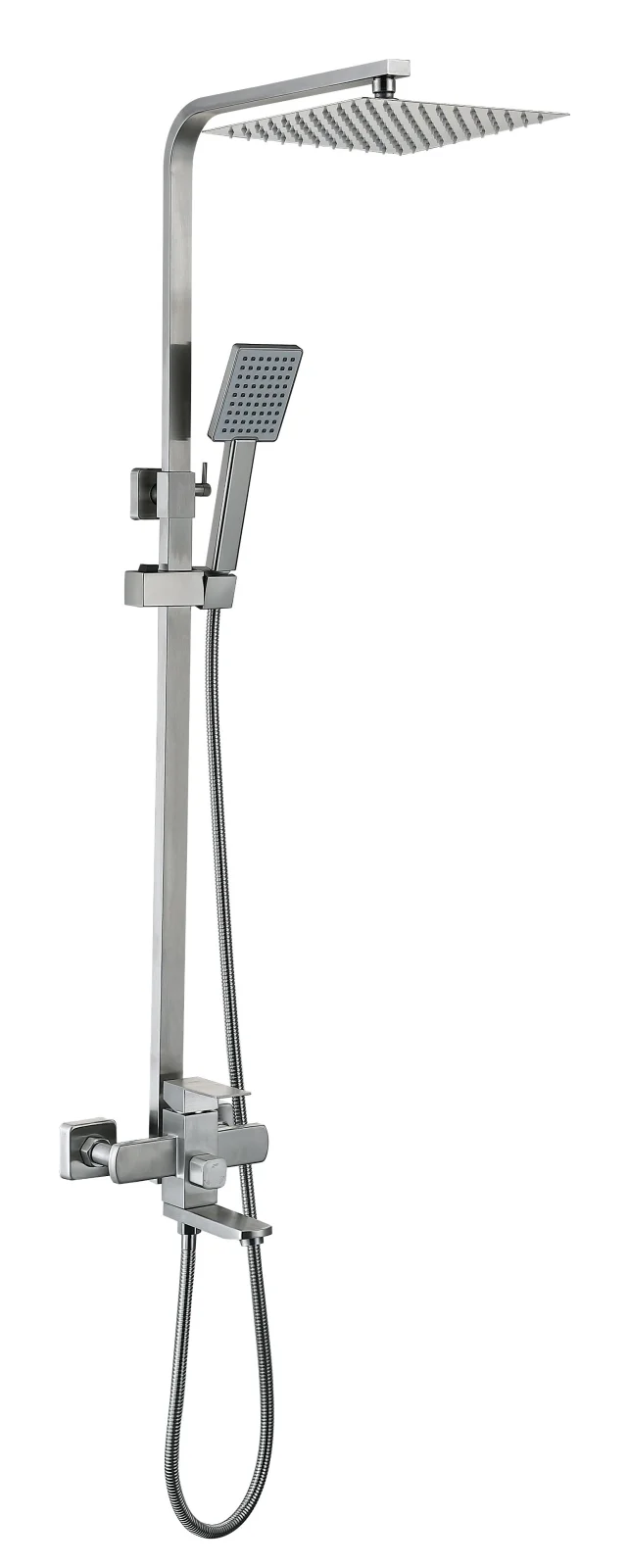 Душова система Lidz Kubis 1030 на три споживачі (з виливом) (k35) LDKUB1030NKS28538 Nickel
