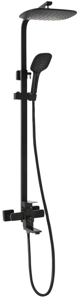 Душова система Lidz Kubis 1030 на три споживачі (з виливом) (k35) LDKUB1030BLA35724 Black