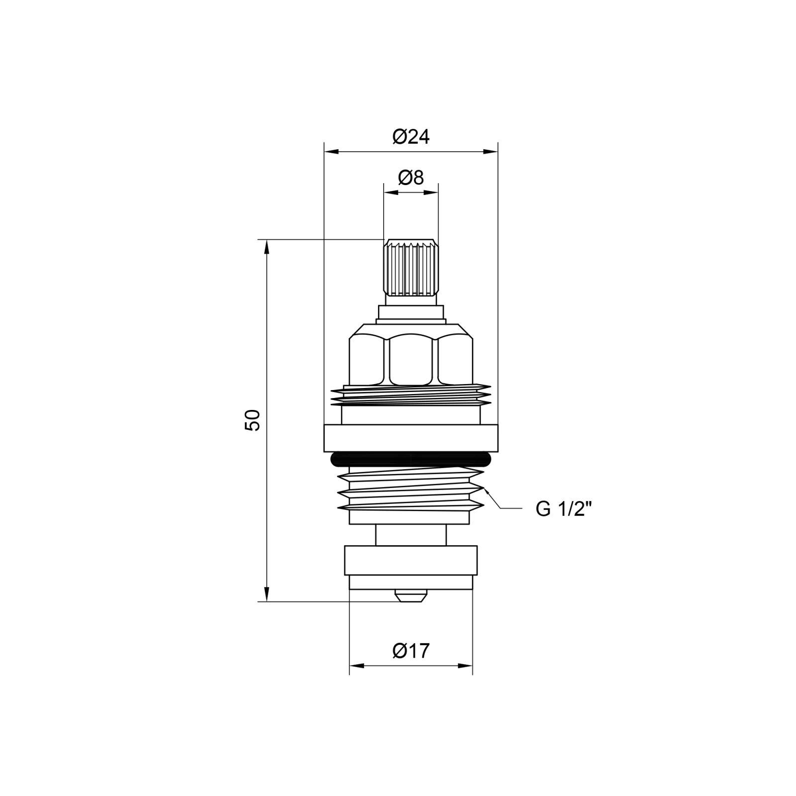 Кран-букса для змішувача Lidz Repair 031 01 - фото 2