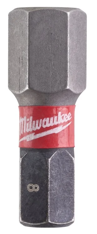 Біта Milwaukee Shockwave 1/4" L25мм HEX8 (2шт) (4932430898)