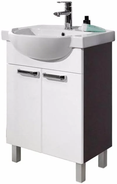 Тумба з умивальником Colombo Акцент 55 венге-білий
