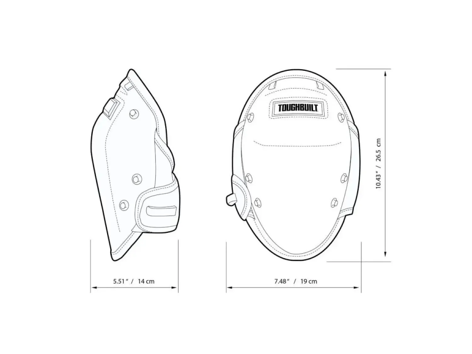 Наколінники ToughBuilt з лінії FoamFit™ (TB-KP-G2B)