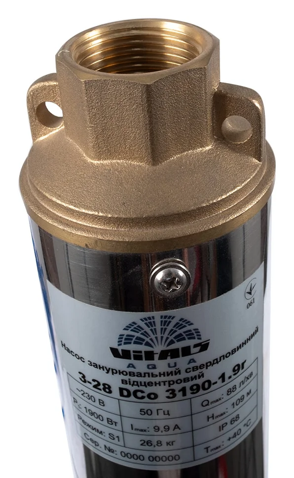 Насос для свердловини Vitals aqua 3-28DC 3190-1.9r - фото 3