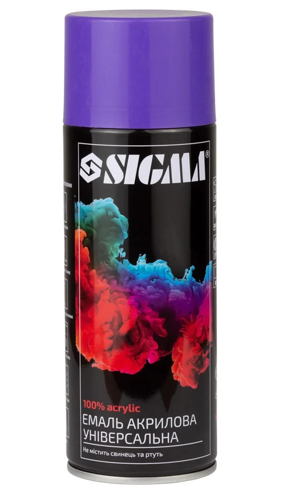 Емаль аерозольна акрилова RAL 4005 Фіолетовий глянець 400мл Sigma 2737131