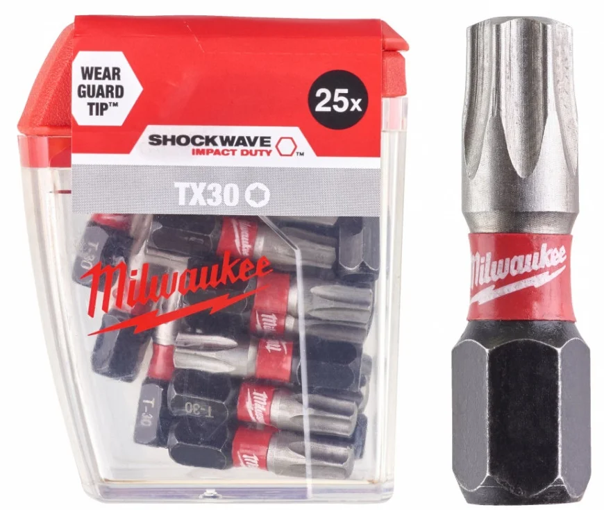 Біта Milwaukee Shockwave 1/4" L25мм TX30 (25шт) (4932430886)