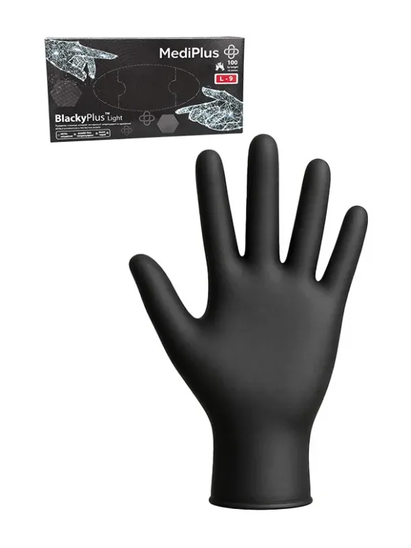 Рукавички оглядові MediPlus BlackyPlus Light (уп. 50 пар)