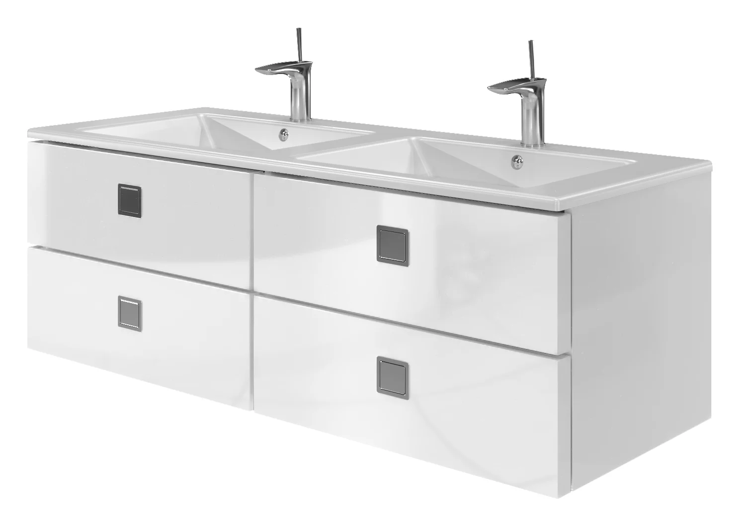 Тумба Botticelli Rimini Rm-130d с умывальником Marlen-1300d Белый