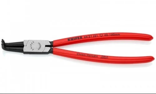 Щипці для внутрішніх стопорних кілець в отворах під кутом 90° Knipex L=300 мм (44 21 J41)