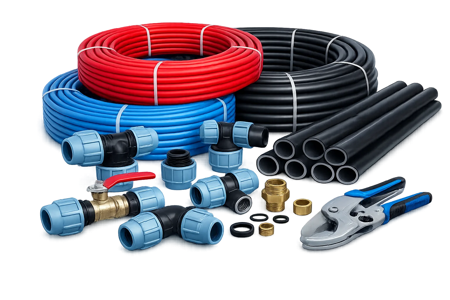 Поліетиленові труби та фітинги