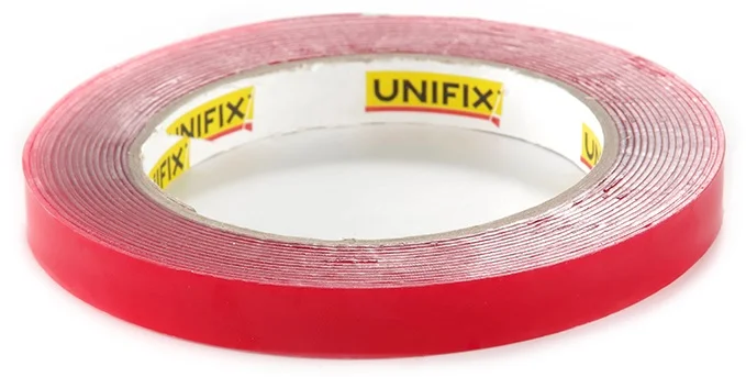 Стрічка клейка двостороння піно-акрилова 5 м 12 мм 1 мм Unifix (PA-1125)