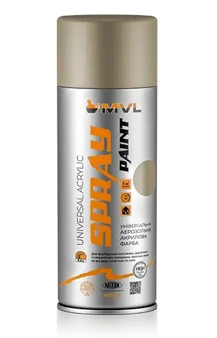 Фарба акрилова RAL 1019 Бежева глянець 400мл MVL (MV1019)