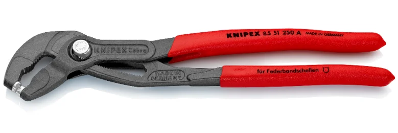 Щипці для пружинних хомутів Knipex (0-70мм) L=250мм (85 51 250 A)