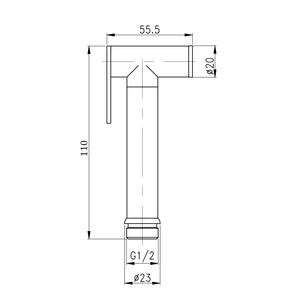 Лейка для гигиенического душа Qtap Rucni B020 Хром - фото 2