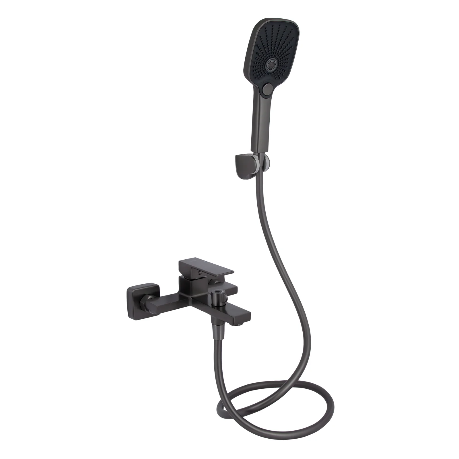Смеситель для ванны Qtap Gemini 259 Оружейная сталь (Графит)