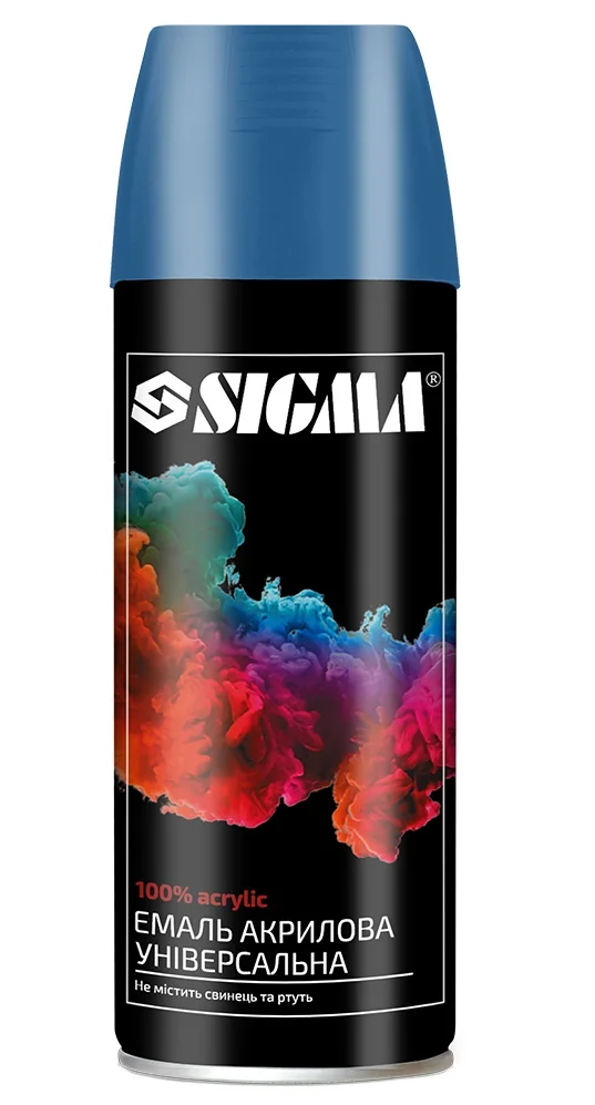 Емаль аерозольна акрилова RAL 5002 Ультрамариново-Синій глянець 400мл Sigma 2737141