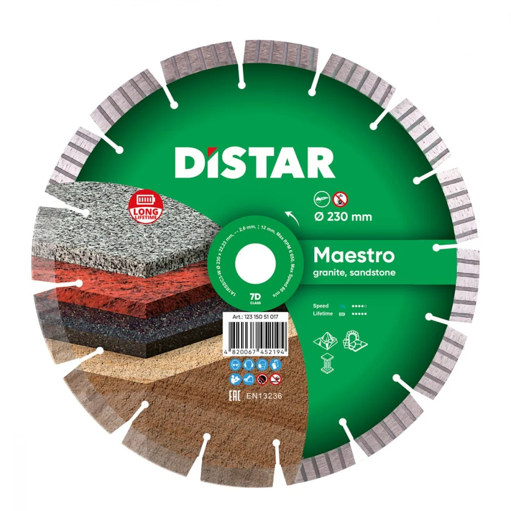 Коло алмазне відрізне 1A1RSS/C3-W 230 Maestro Distar 10115535013