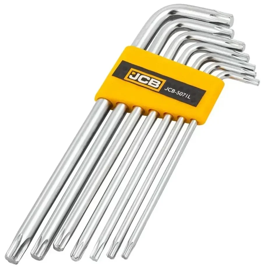 Набір Г-подібних ключів подовжених TORX T10-T40 7 од. JCB Tools (JCB-5071L)