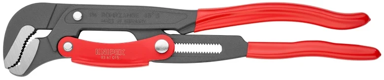 Кліщі трубні з S-подібним змиканням губок Knipex 2-3/8" (0-60мм) L=420мм (83 61 015)