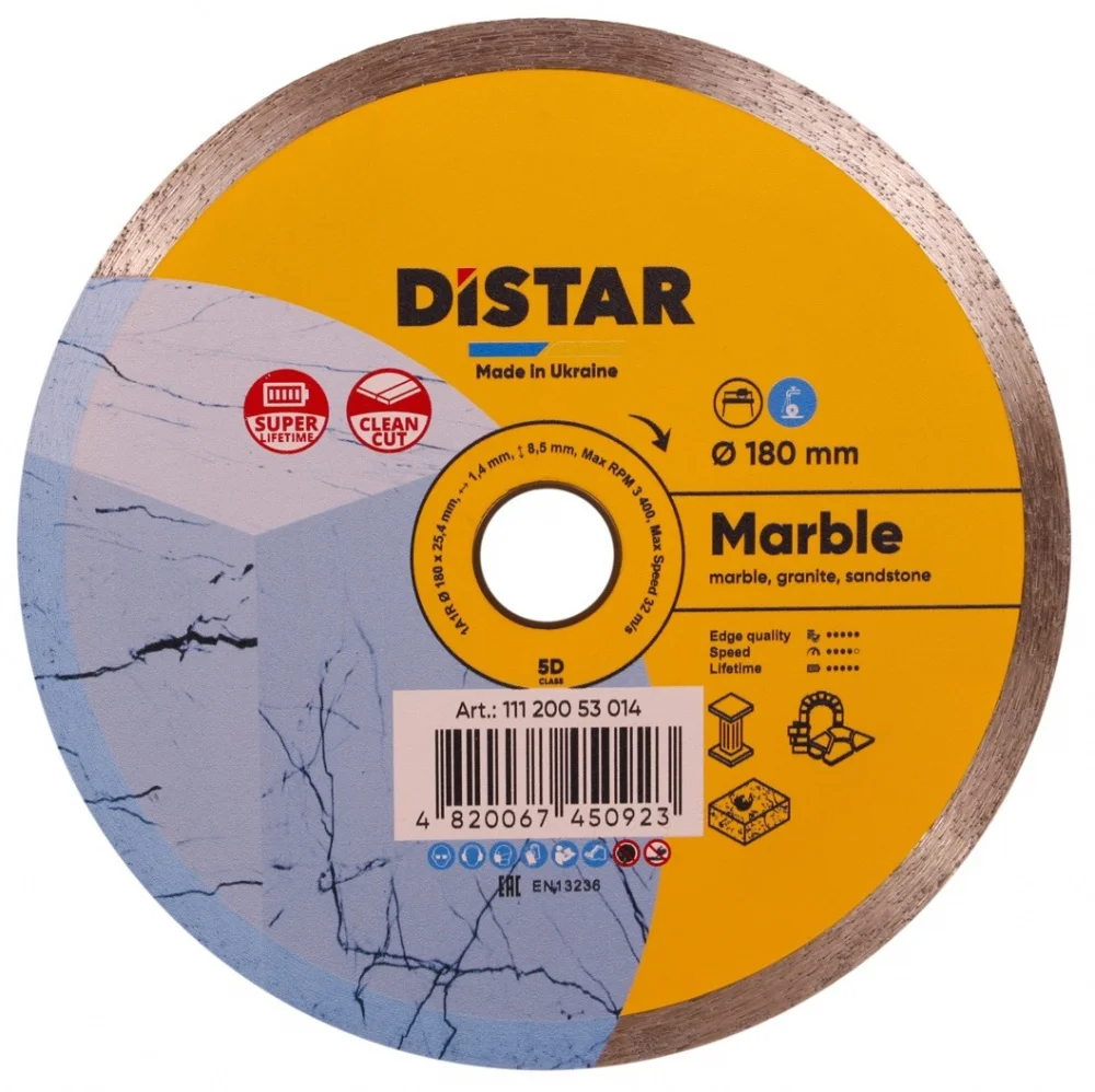 Круг алмазний відрізний 1A1R 180 Marble Distar 11120053014