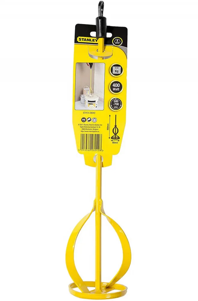 Міксер для розмішування фарби та затирочної суміші 8х80х400 мм Stanley STHT2-28042