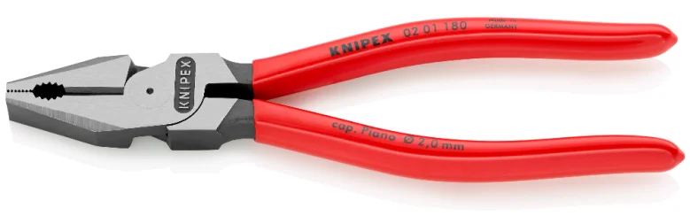 Пасатижі комбіновані особливої потужності Knipex L=180 мм (02 01 180)