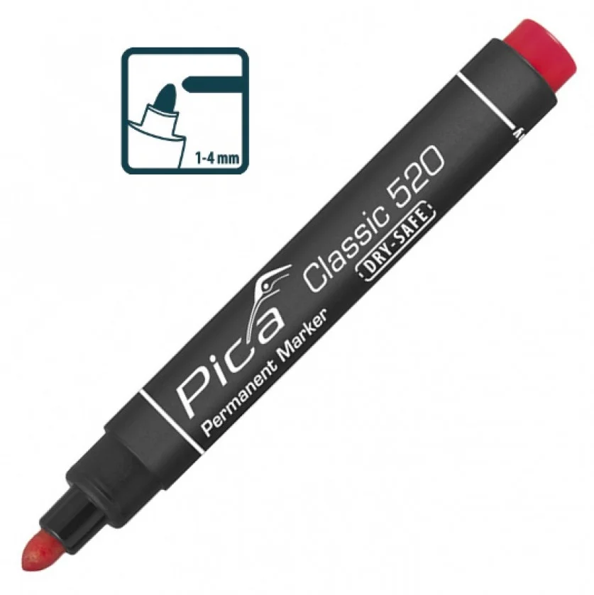 Маркер перманентний Pica Classic Червоний (520/40)