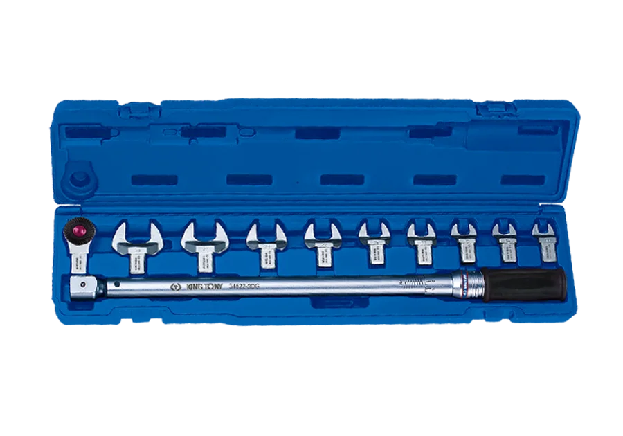 Ключ динамометричний King Tony 14х18мм 20-100Нм + 10од. (345201D11MR)