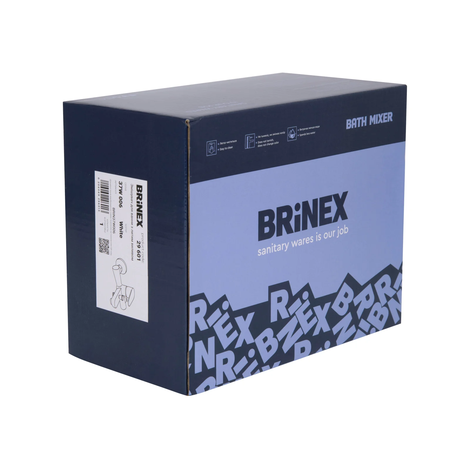Змішувач для ванни Brinex 37 006 Хром / Білий - фото 7