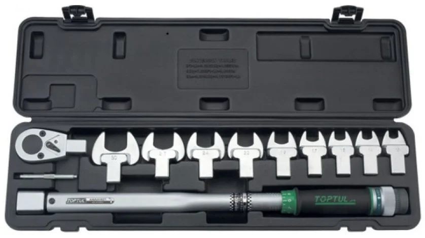 Ключ динамометричний Toptul 14х18 мм 40-210Нм + 10од. (GAAI1101)
