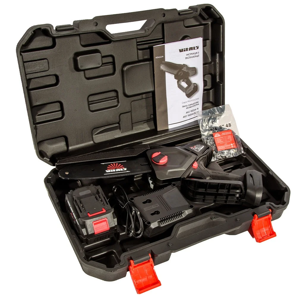 Акумуляторна ланцюгова пила Vitals Pro AKZ 1820ak BL Kit - фото 11