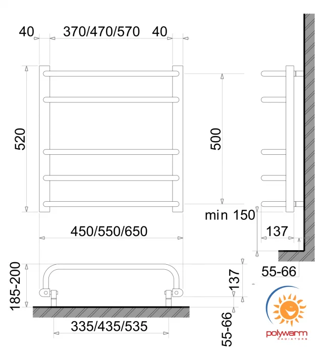 Рушникосушка Polywarm Tesla EU 5/45 - фото 2