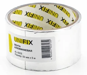 Стрічка клейка алюмінієва 5 м 50 мм 40 мкм Unifix (AL-5005)