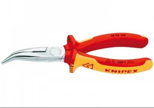 Плоскогубці з ріжучими крайками та кутом нахилу наконечників - 40° Knipex L=160 мм (25 26 160)
