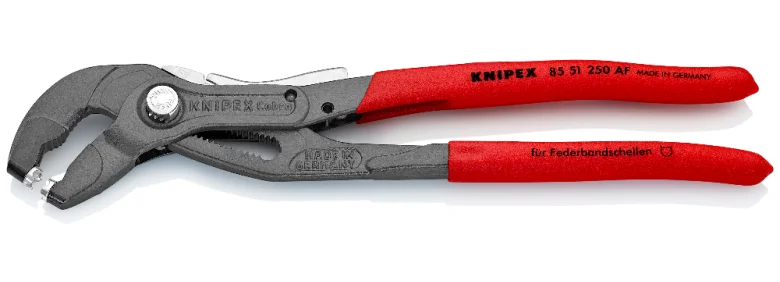 Щипці для пружинних хомутів Knipex (0-70мм) L=250мм (85 51 250 AF)