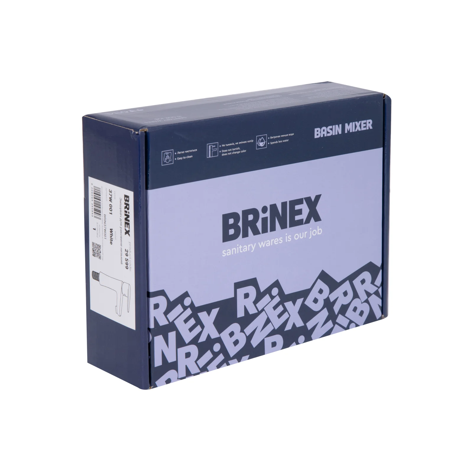 Змішувач для раковини Brinex 37 001 Білий - фото 8