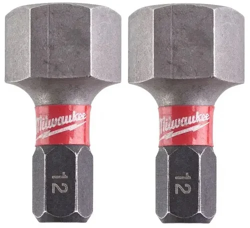 Біта Milwaukee Shockwave 1/4" L25мм HEX H12 (2шт) (4932430900)