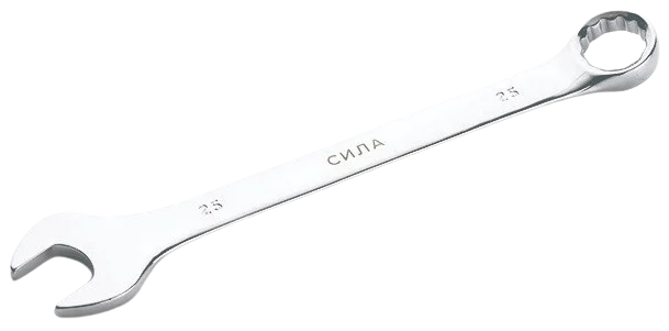 Ключ ріжково - накидний полірований 25 мм Сила (201075)