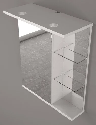 Шафа-дзеркало Fancy Marble ШЗ-8 58 см (біла)