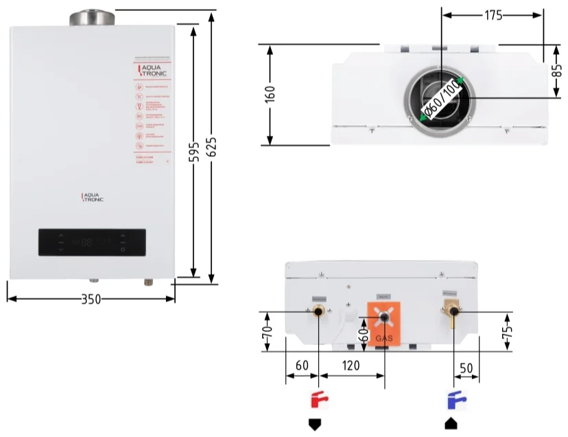 Газова колонка Aquatronic F05-10LW
