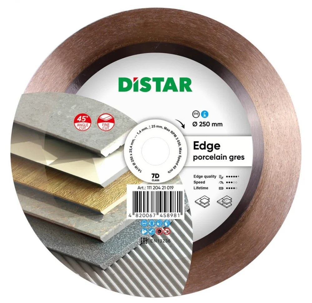 Круг алмазний відрізний 1A1R 250 Edge Distar 11120421019