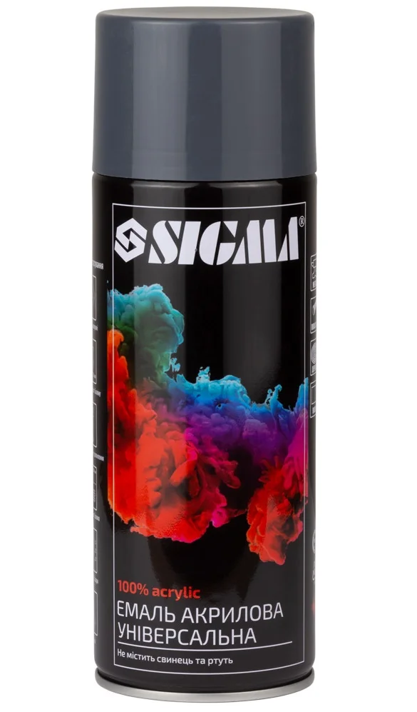 Емаль аерозольна акрилова RAL 7015 Сірий глянець 400мл Sigma 2736711