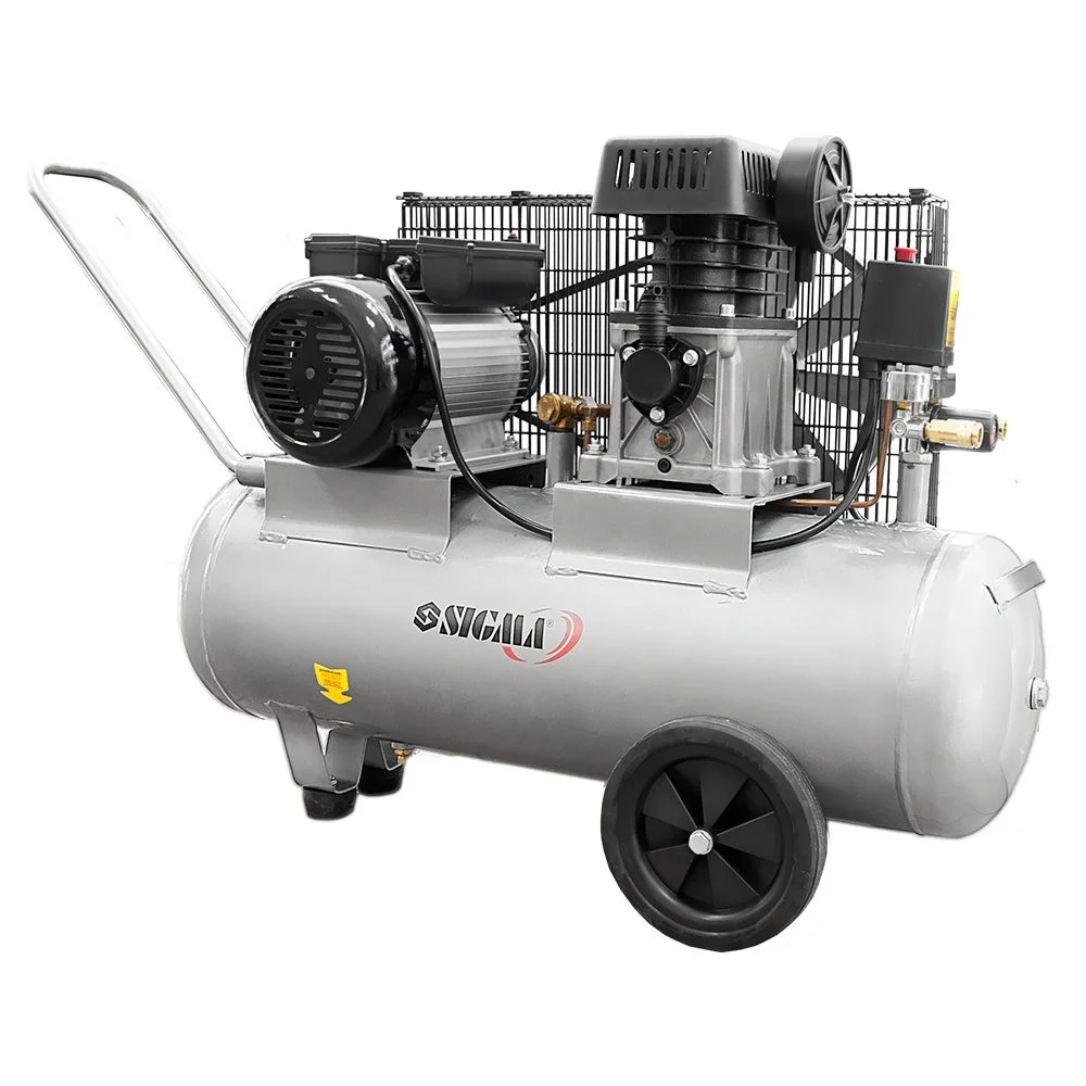 Компресор двоциліндровий ремінний 2.5кВт 335л/хв 50л Sigma (7044121)