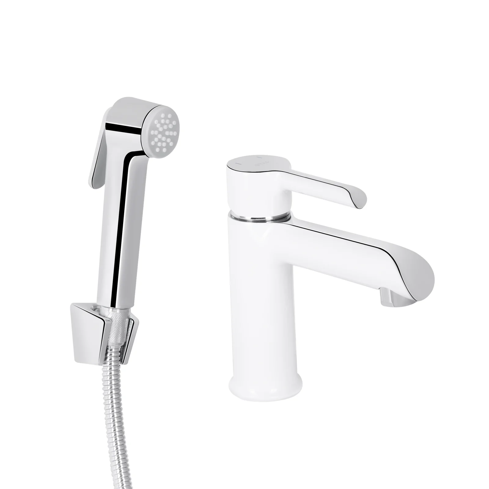 Смеситель для раковины Qtap Grand 272 Хром / Белый