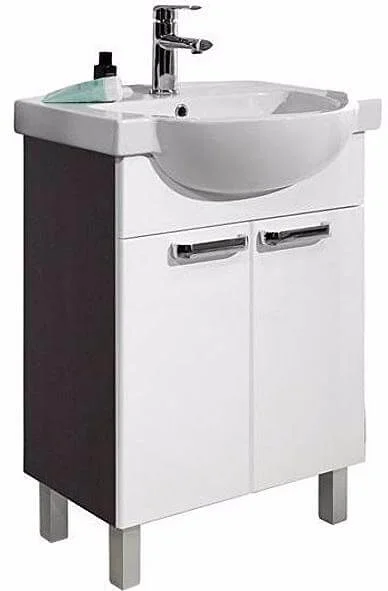 Тумба з умивальником Colombo Акцент 65 венге-білий