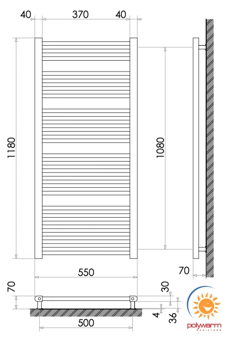 Рушникосушка Polywarm Frankfurt WR 25/55