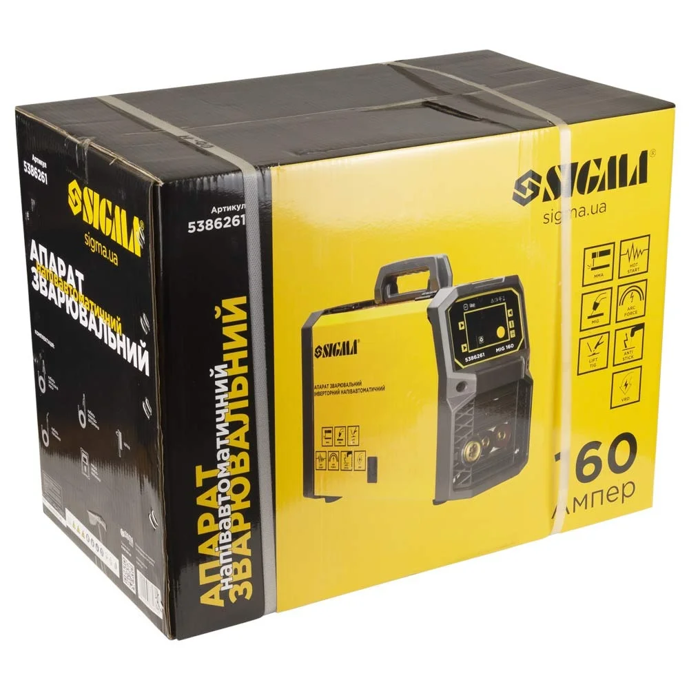 Зварювальний напівавтомат SIGMA MIG/MMA-160A (5386261)